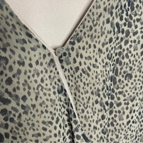 ASTR Leopard Print Crossover Ruffled Long Sleeve Romper - Picture 4 of 9